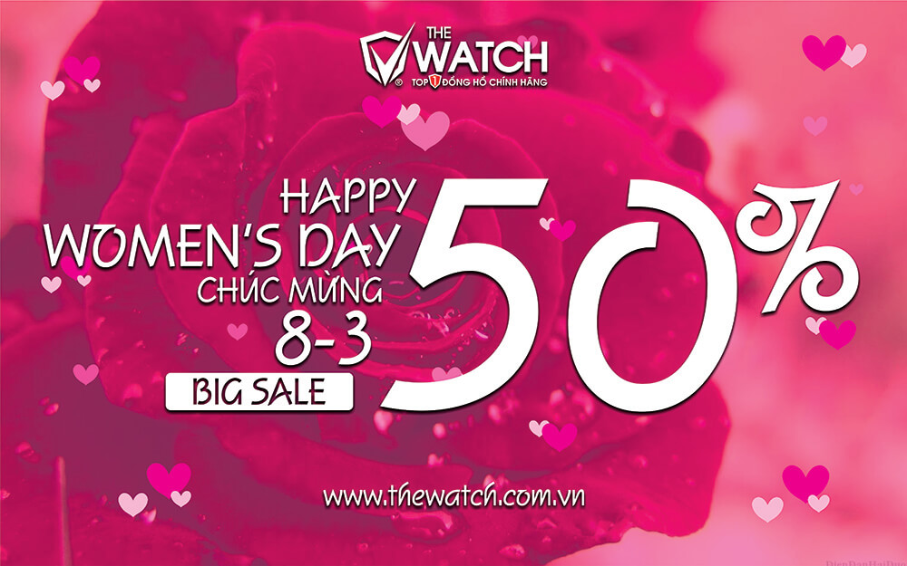 HAPPY WOMEN’S DAY 8/3 - ĐẠI TIỆC GIẢM GIÁ CHO PHÁI ĐẸP